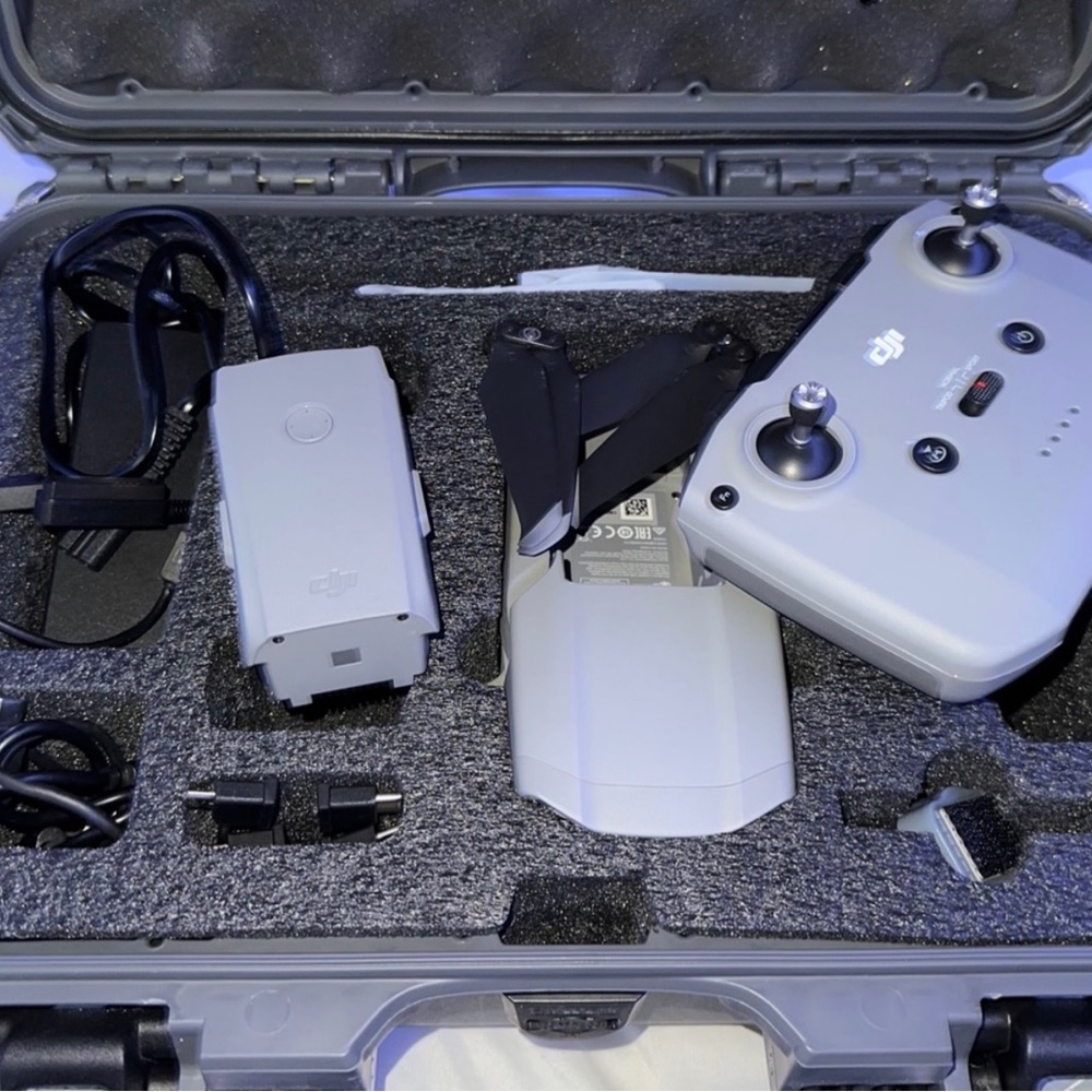 DJI Mavic Air 2 drone with accessories and hard case